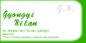 gyongyi milan business card
