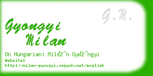 gyongyi milan business card